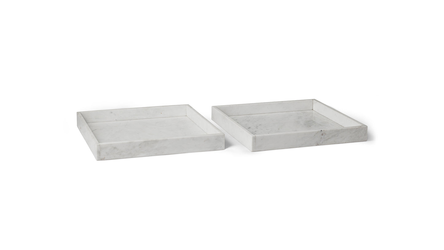 Alka White Marble Tray