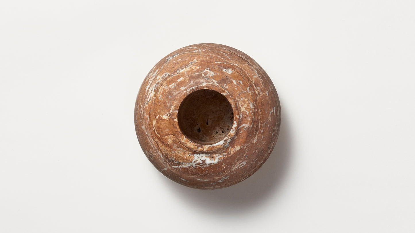 Vessel 1 Marron Travertine