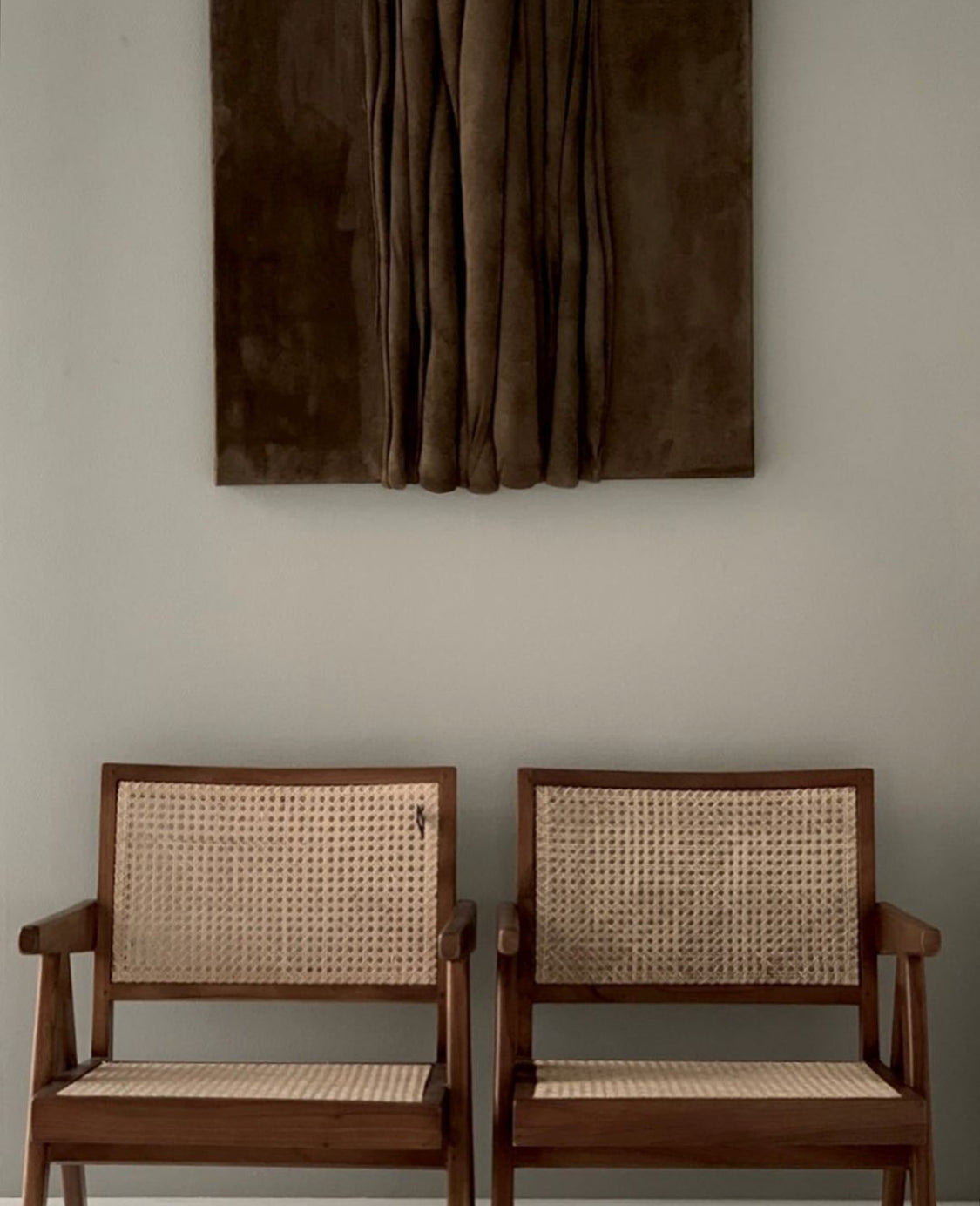 Draped Suede Chocolate
