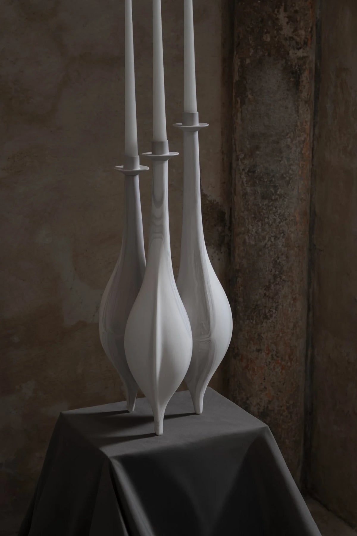 Candelabre Grey Marble