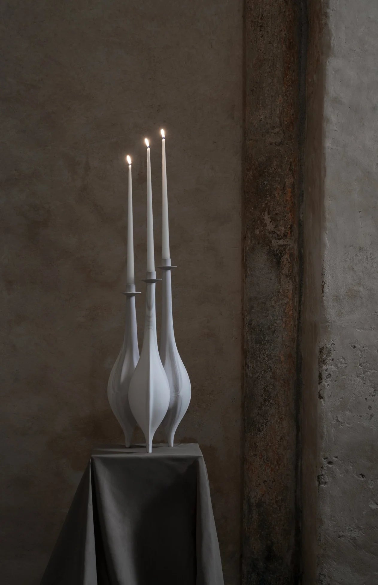 Candelabre Grey Marble