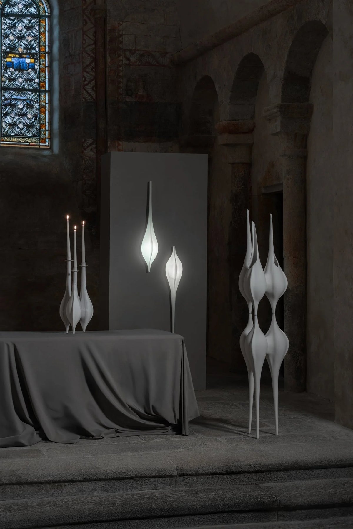 Candelabre Grey Marble