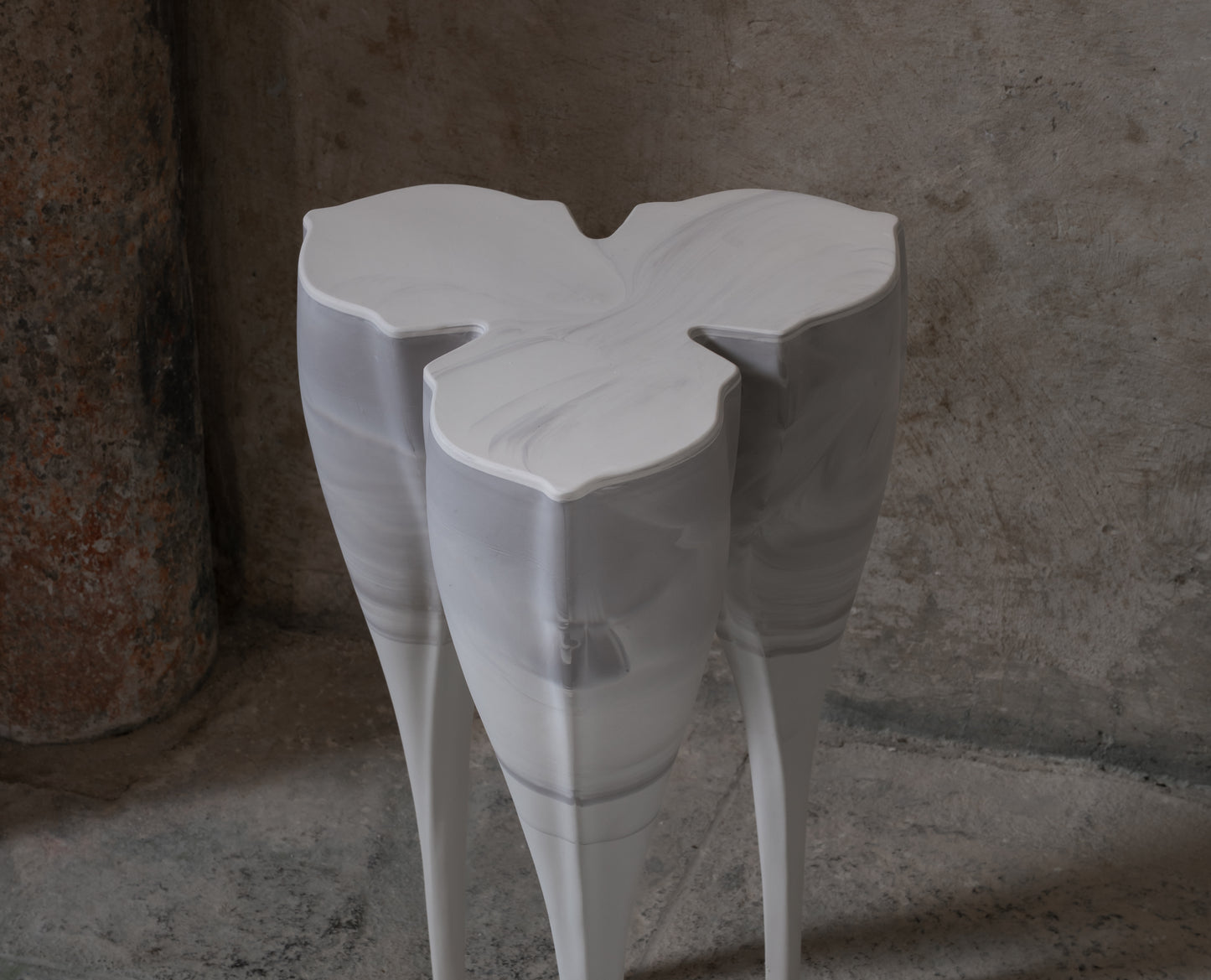Side Table Grey Marble