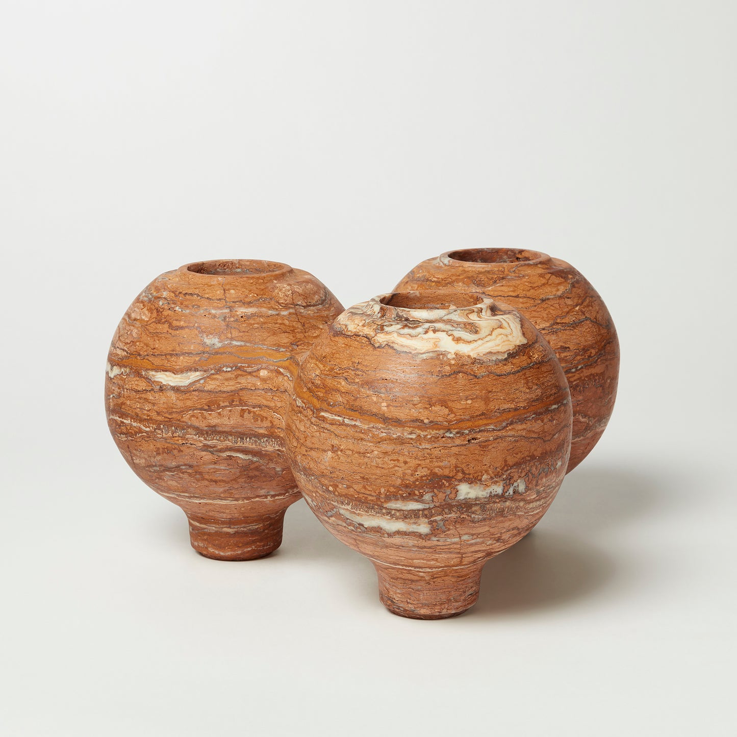 Vessel 3 Marron Travertine