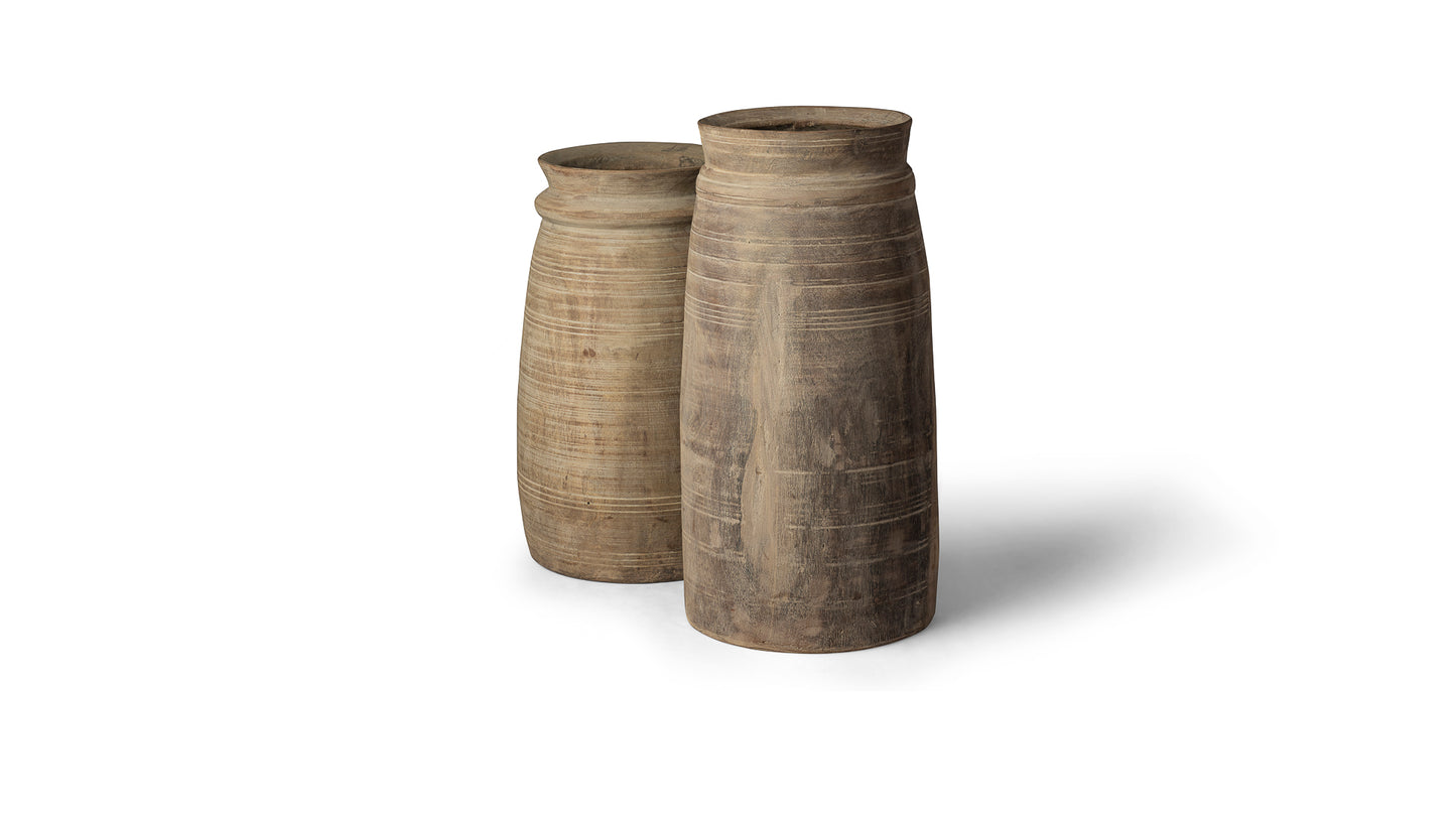 Urma Vintage Wooden Pots